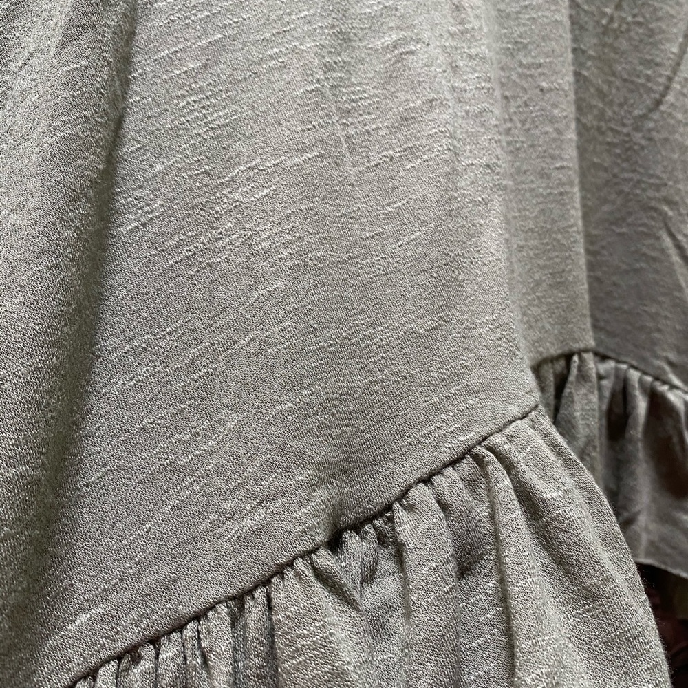 Olivia Rae Olive Green Ruffle Crop Top - Picture 4 of 4